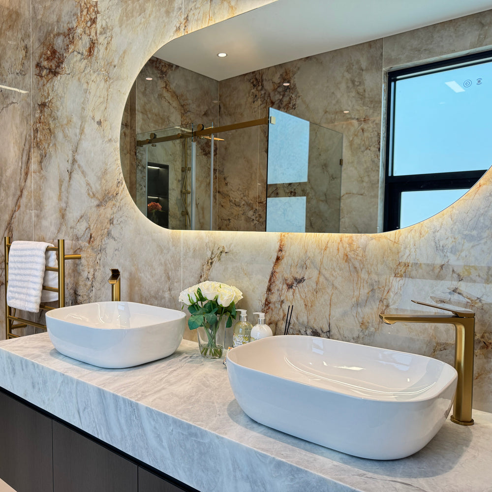 CLAYA OVAL ABOVE COUNTER BASIN GLOSS WHITE 485MM