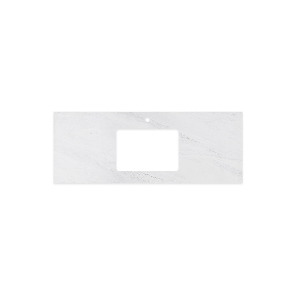 FIENZA CLOUDBURST RECTANGULAR SOLID SURFACE BENCHTOP WITH UNDERMOUNT BASIN HOLE (AVAILABLE IN 600MM, 750MM, 900MM, 1200MM, 1500MM AND 1800MM)