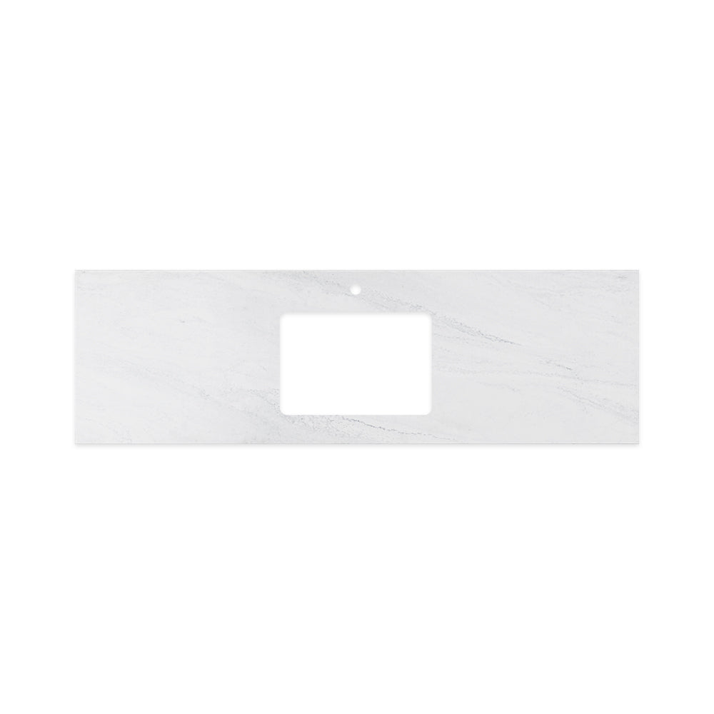 FIENZA CLOUDBURST RECTANGULAR SOLID SURFACE BENCHTOP WITH UNDERMOUNT BASIN HOLE (AVAILABLE IN 600MM, 750MM, 900MM, 1200MM, 1500MM AND 1800MM)