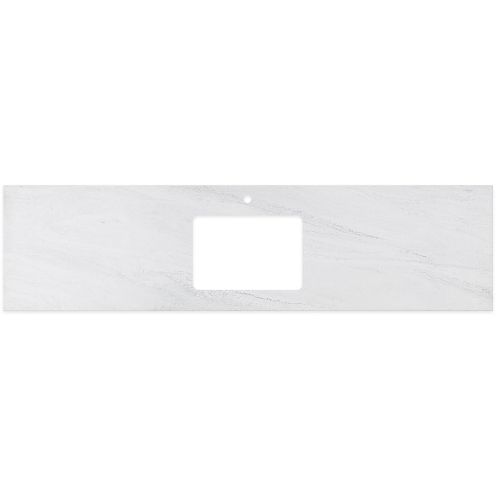 FIENZA CLOUDBURST RECTANGULAR SOLID SURFACE BENCHTOP WITH UNDERMOUNT BASIN HOLE (AVAILABLE IN 600MM, 750MM, 900MM, 1200MM, 1500MM AND 1800MM)