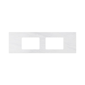 FIENZA CLOUDBURST RECTANGULAR SOLID SURFACE BENCHTOP WITH DOUBLE UNDERMOUNT BASIN HOLES (AVAILABLE IN 1500MM AND 1800MM)