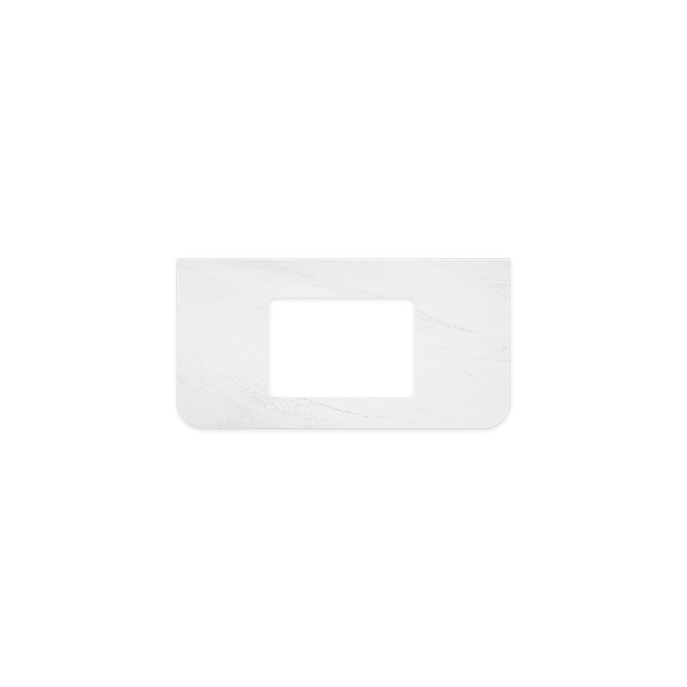 FIENZA CLOUDBURST CURVED SOLID SURFACE BENCHTOP WITH SINGLE UNDERMOUNT BASIN HOLE (AVAILABLE IN 750MM, 900MM, 1200MM AND 1500MM)