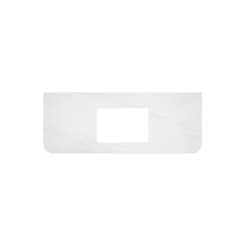 FIENZA CLOUDBURST CURVED SOLID SURFACE BENCHTOP WITH SINGLE UNDERMOUNT BASIN HOLE (AVAILABLE IN 750MM, 900MM, 1200MM AND 1500MM)