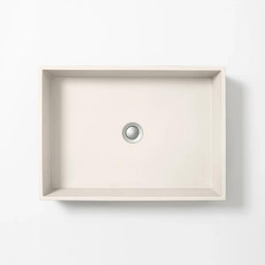 CONCRETE STUDIO BALY LARGE ABOVE COUNTER BASIN RECTANGLE HUSK 510MM