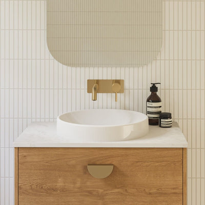 TIMBERLINE CORRIDA ROUND INSET BASIN GLOSS WHITE 430MM