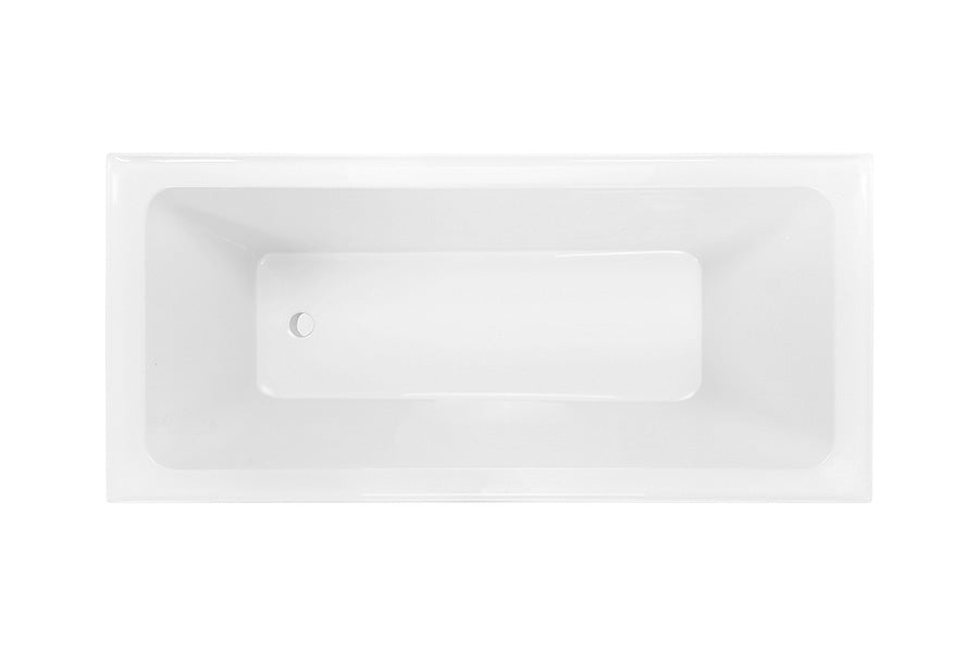 DECINA CORTEZ INSET BATH GLOSS WHITE (AVAILABLE IN 1520MM AND 1670MM)