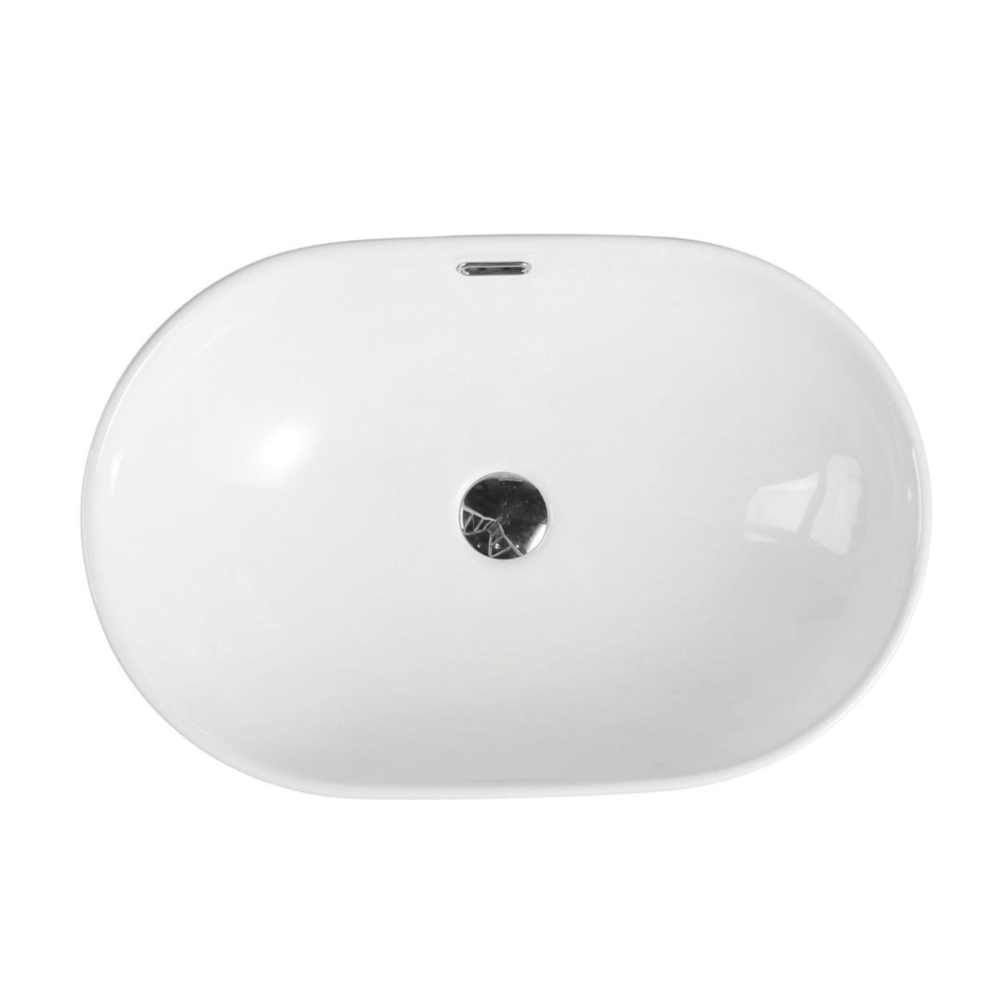 MERCIO COSY OVAL INSERT BASIN GLOSS WHITE 605MM