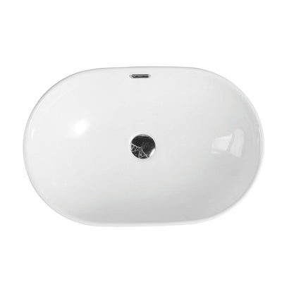 MERCIO COSY OVAL INSERT BASIN GLOSS WHITE 605MM