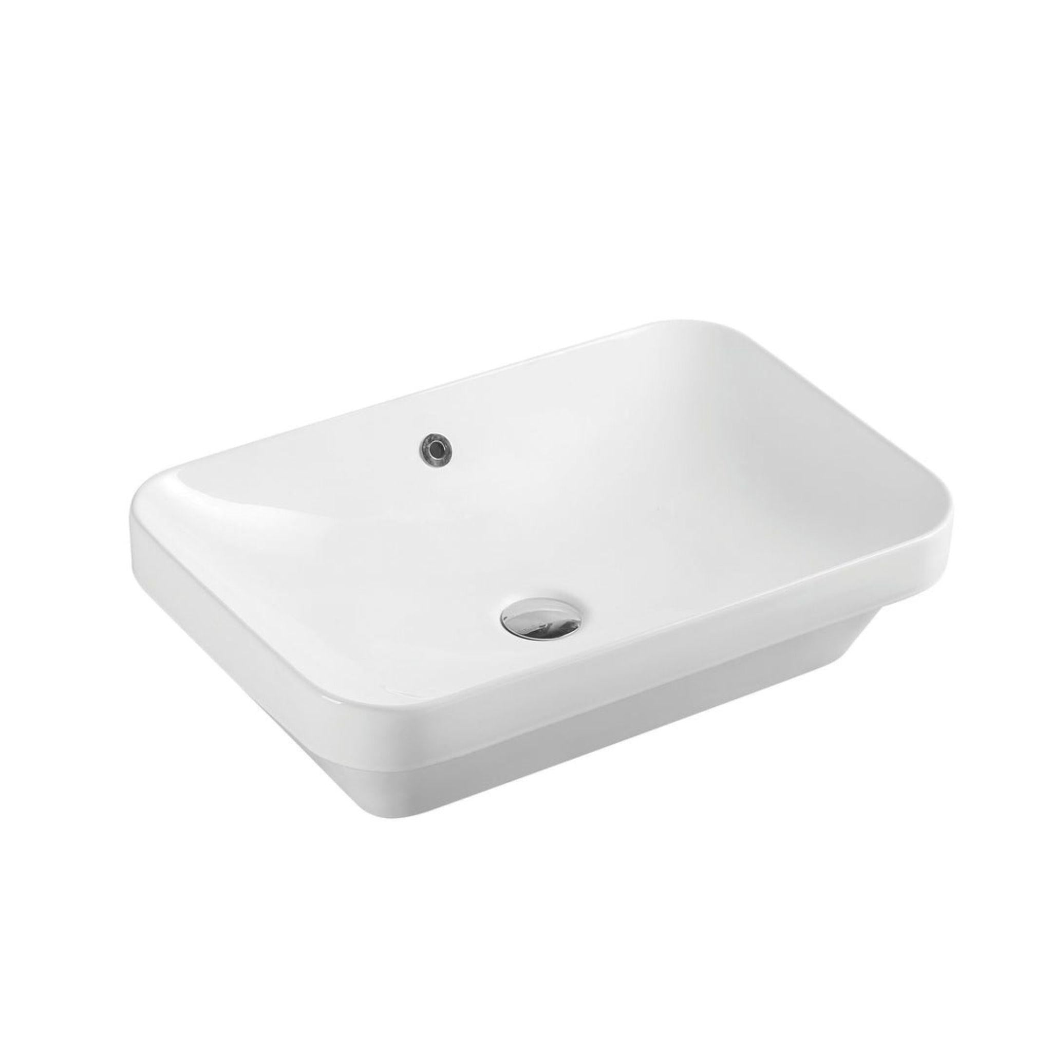 MERCIO COSY RECTANGULAR INSERT BASIN GLOSS WHITE 620MM