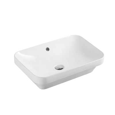 MERCIO COSY RECTANGULAR INSERT BASIN GLOSS WHITE 620MM
