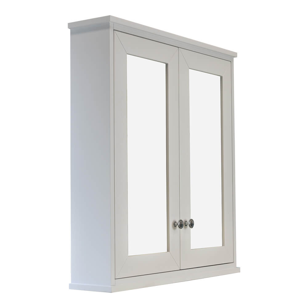 TURNER HASTINGS COVENTRY SATIN WHITE MIRROR SHAVING CABINET 750X810MM