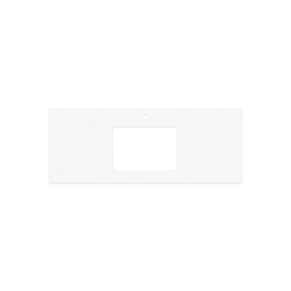 FIENZA CRYSTAL PURE SILICA FREE RECTANGULAR DEPTH STONE BENCHTOP WITH SINGLE UNDERMOUNT BASIN HOLE & TAP HOLE (AVAILABLE IN 600MM, 750MM, 900MM, 1200MM, 1500MM AND 1800MM)