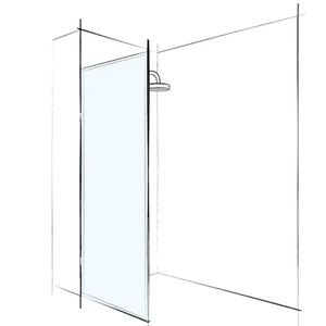 VEROTTI CUSTOM FRAMELESS FIXED PANEL SHOWER SCREEN 1200MM