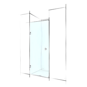 VEROTTI CUSTOM FRAMELESS SHOWER SCREEN WALL-TO-WALL WITH SWING DOOR 800MM