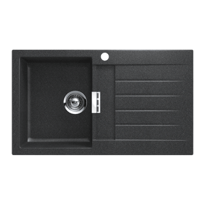 SCHOCK SIGNUS SINGLE BOWL KITCHEN SINK WITH LEFT HAND DRAINER MAGMA 860MM