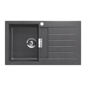 SCHOCK SIGNUS SINGLE BOWL KITCHEN SINK WITH LEFT HAND DRAINER STONE 860MM