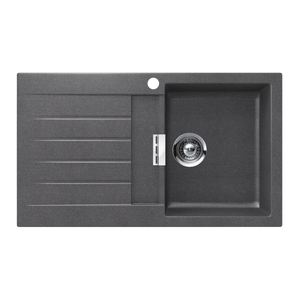SCHOCK SIGNUS SINGLE BOWL KITCHEN SINK WITH RIGHT HAND DRAINER STONE 860MM