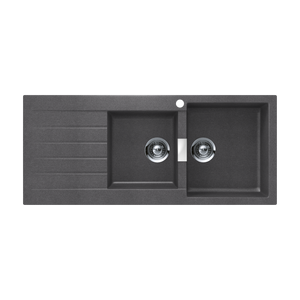 SCHOCK SIGNUS 1 & 3/4 BOWL KITCHEN SINK WITH RIGHT HAND DRAINER STONE 1160MM