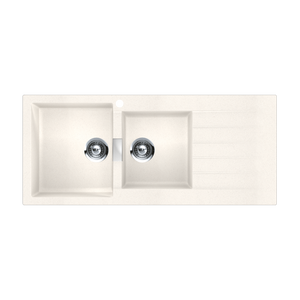 SCHOCK SIGNUS 1 & 3/4 BOWL KITCHEN SINK WITH LEFT HAND DRAINER POLARIS 1160MM