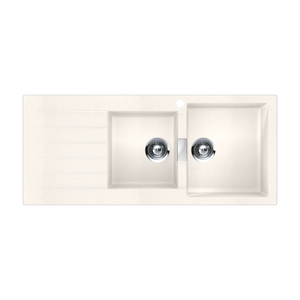 SCHOCK SIGNUS 1 & 3/4 BOWL KITCHEN SINK WITH RIGHT HAND DRAINER POLARIS 1160MM