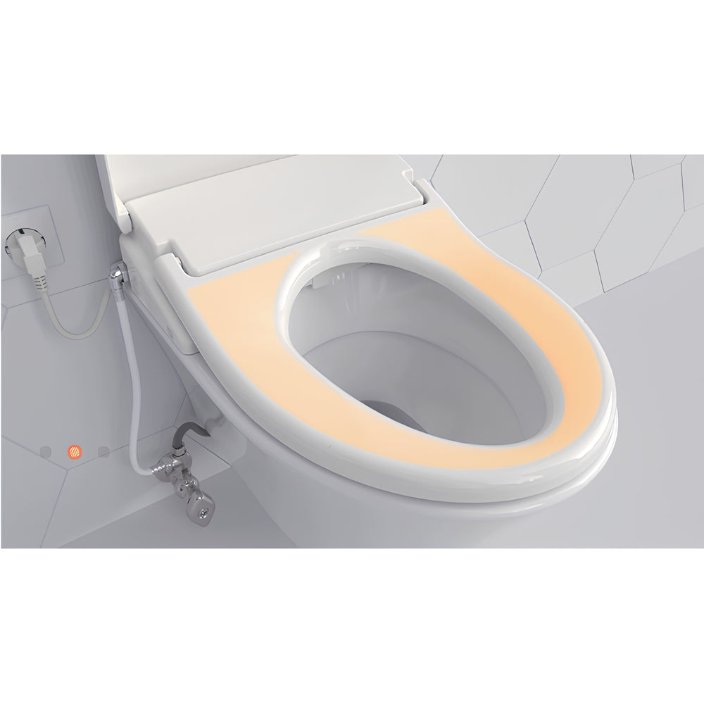 DAELIM ULTRA SLIM SMART BIDET SEAT WITH SIDE CONTROL ELONGATED GLOSS WHITE