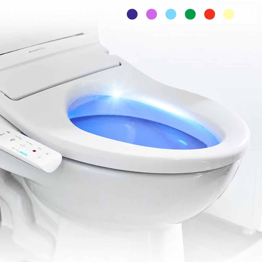 DAELIM ULTRA SLIM SMART BIDET SEAT WITH SIDE CONTROL ELONGATED GLOSS WHITE