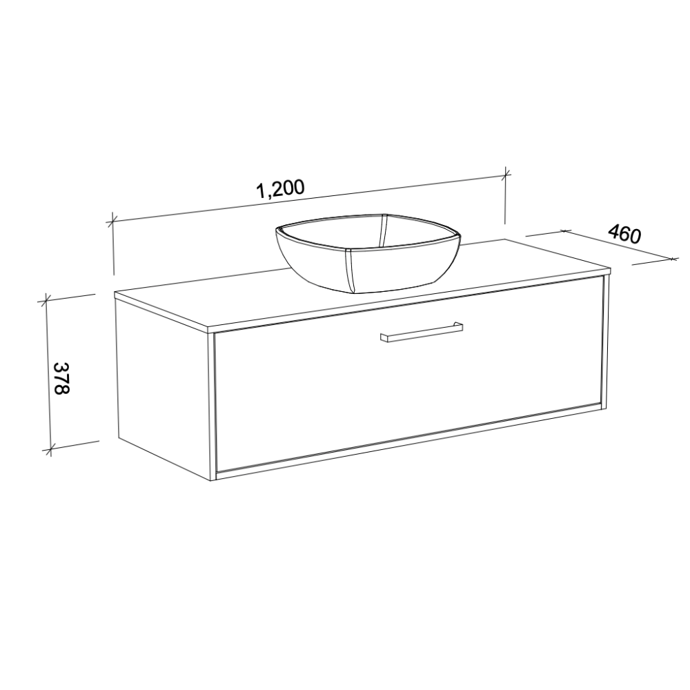 TIMBERLINE DELAWARE CUSTOM WALL HUNG VANITY (ALL SIZING)