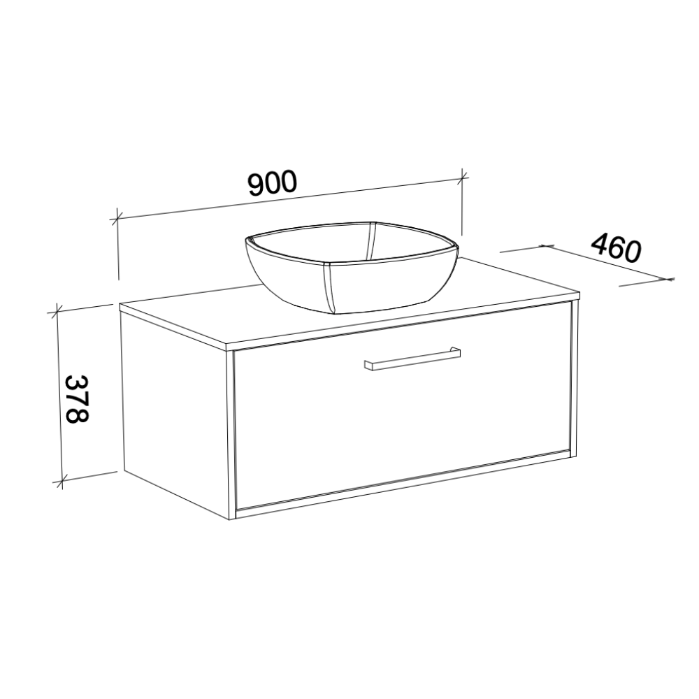 TIMBERLINE DELAWARE CUSTOM WALL HUNG VANITY (ALL SIZING)