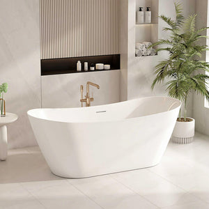 MERCIO DISNEY ULTRA THIN FREESTANDING BATHTUB GLOSS WHITE 1500MM