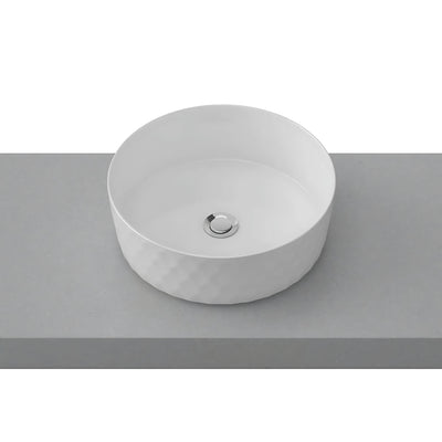 TIMBERLINE DIAMOND ABOVE COUNTER BASIN GLOSS WHITE 360MM
