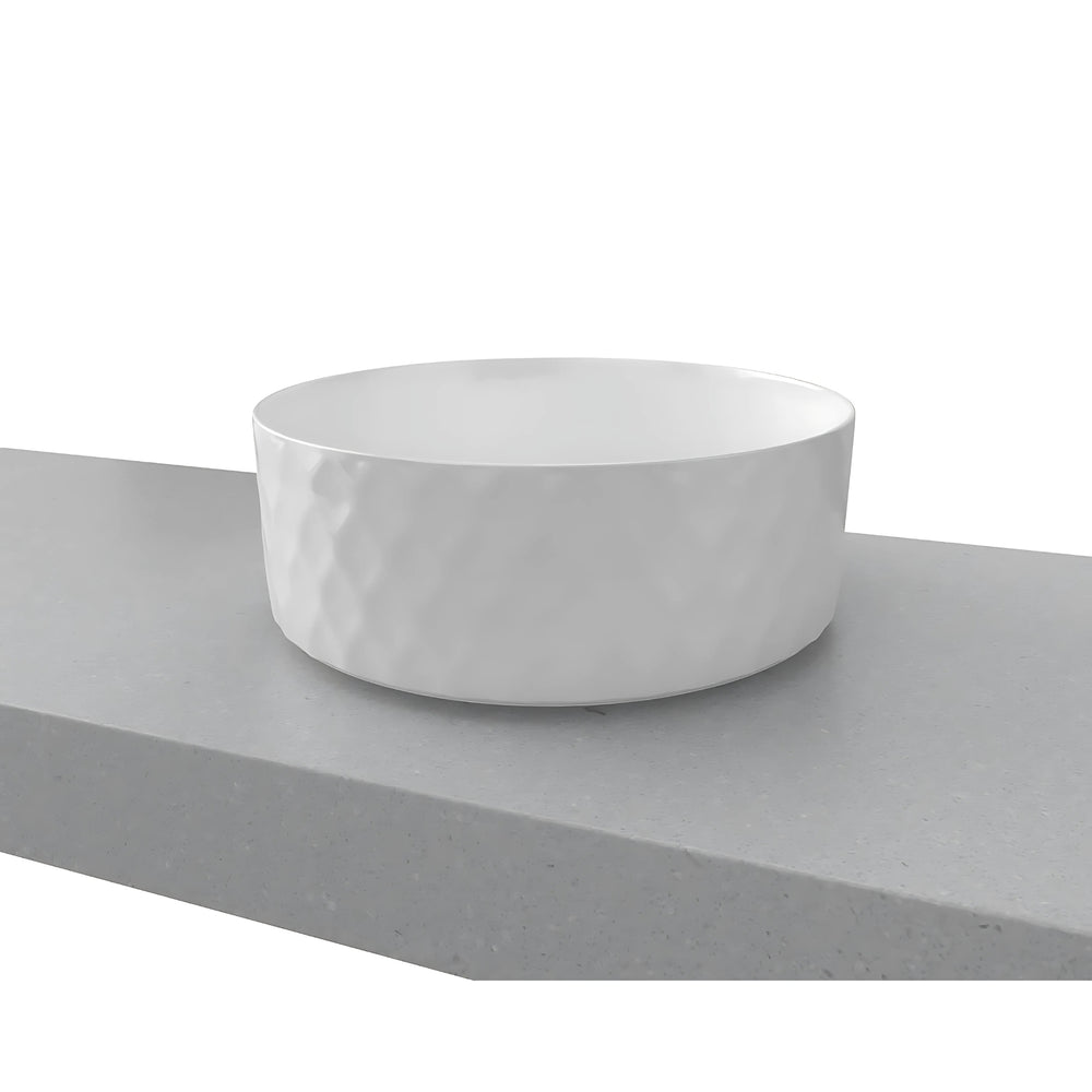 TIMBERLINE DIAMOND ABOVE COUNTER BASIN GLOSS WHITE 360MM