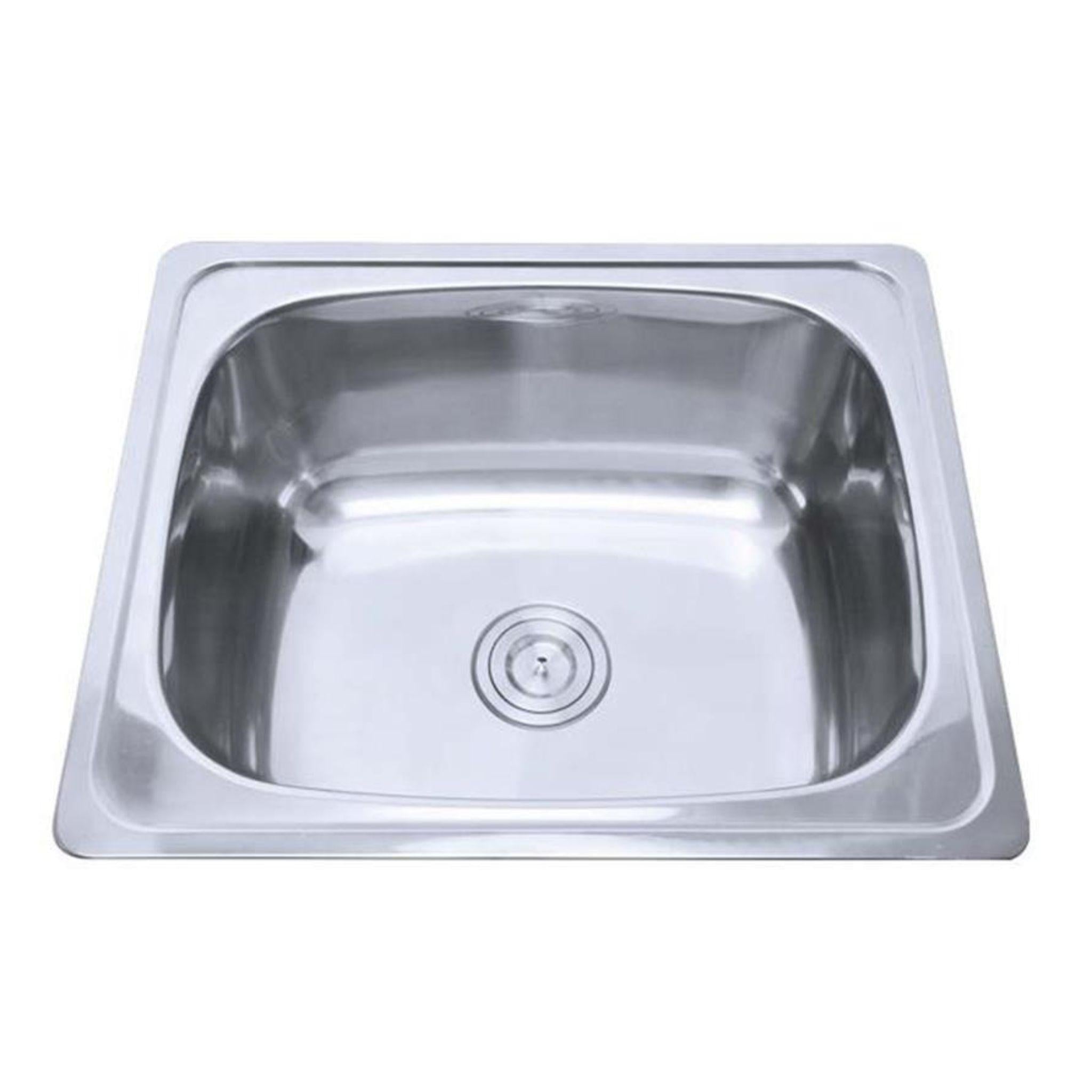 POSEIDON DROP-IN SINGLE BOWL LAUNDRY SINK STAINLESS STEEL 390MM