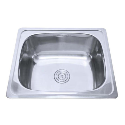 POSEIDON DROP-IN SINGLE BOWL LAUNDRY SINK STAINLESS STEEL 390MM