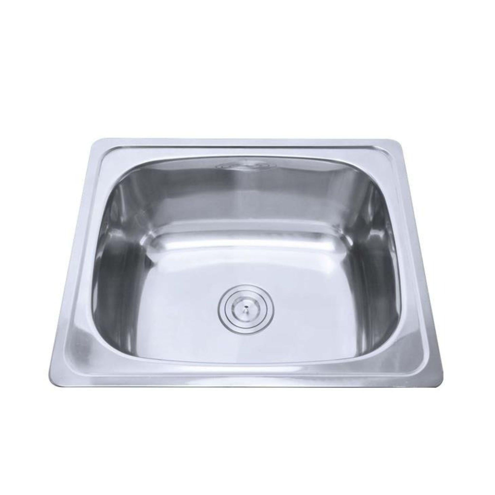 POSEIDON DROP-IN SINGLE BOWL LAUNDRY SINK STAINLESS STEEL 610MM