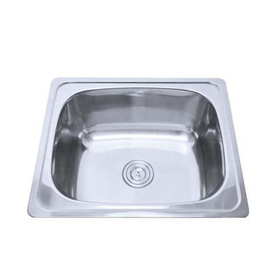 POSEIDON DROP-IN SINGLE BOWL LAUNDRY SINK STAINLESS STEEL 610MM
