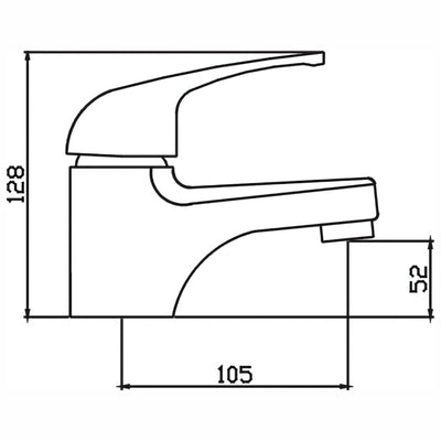 HELLYCAR DEMOS LEAD FREE BASIN MIXER 128MM CHROME