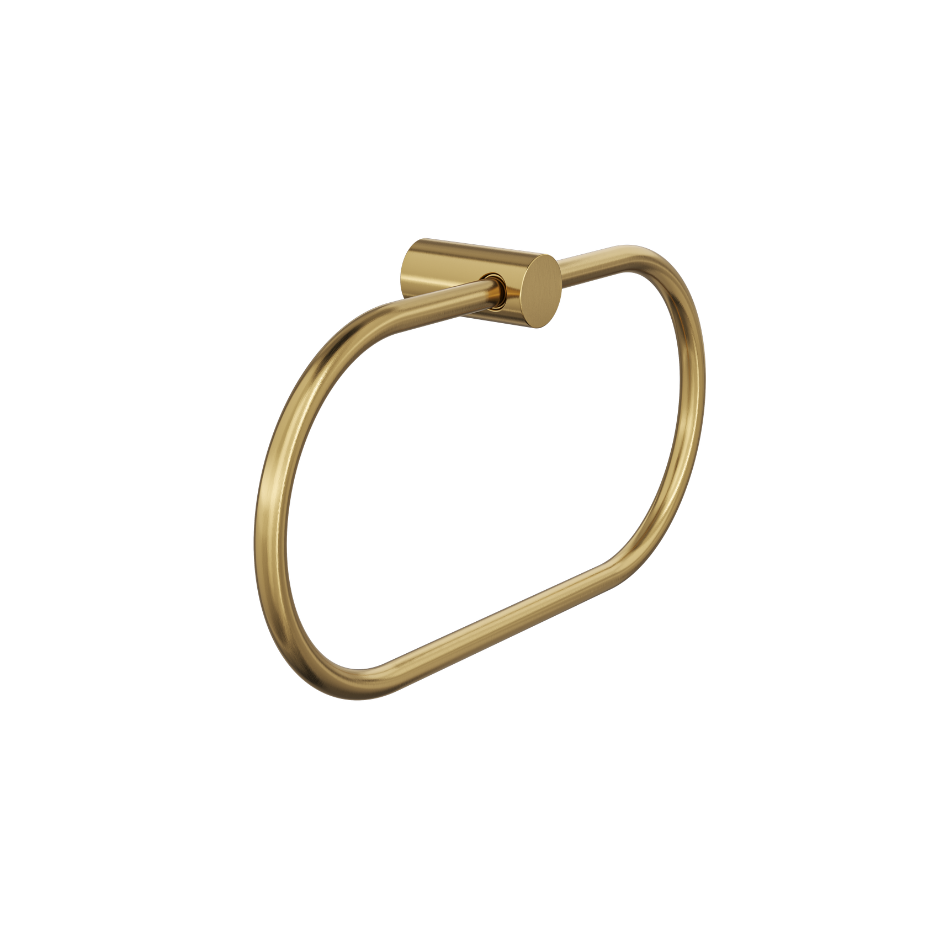 Linsol Dotti Towel Ring 260mm Brushed Brass - Alternate View