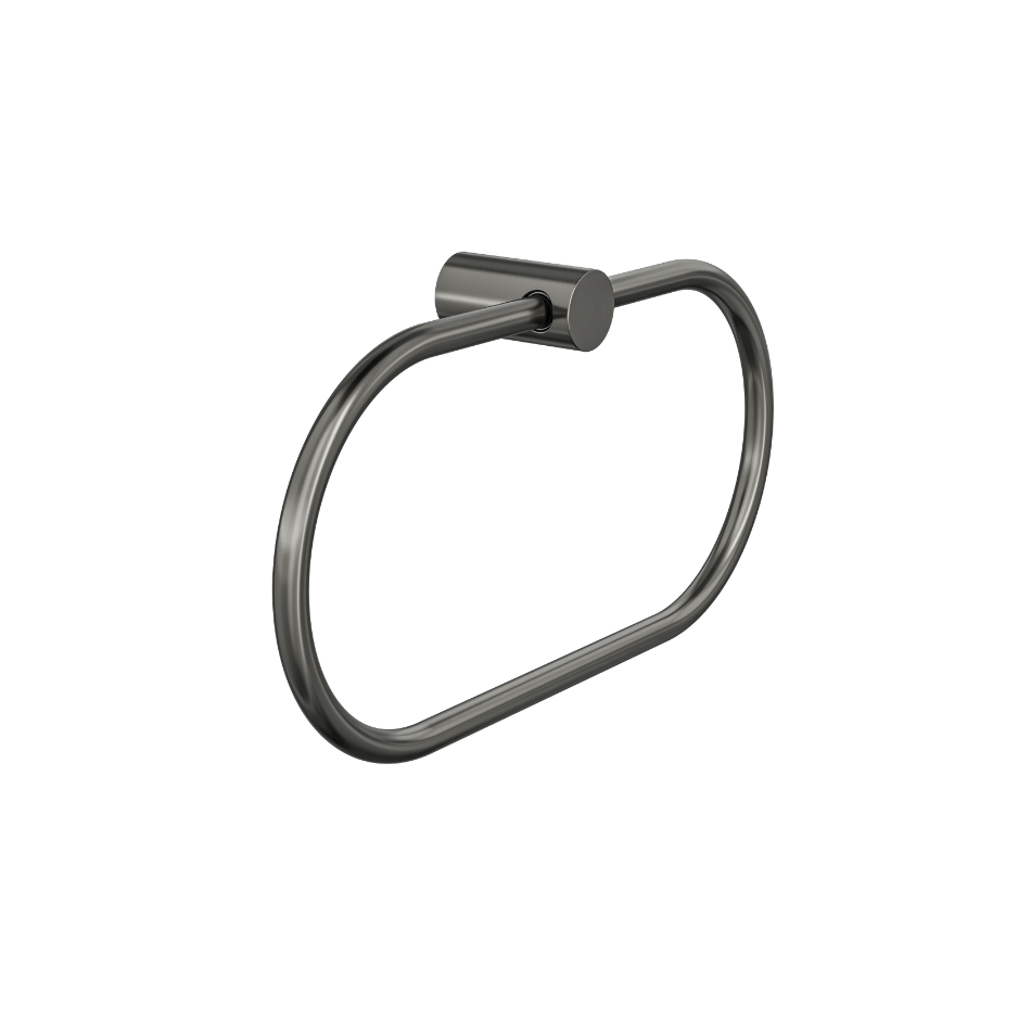 Linsol Dotti Towel Ring 260mm Gun Metal - Alternate View