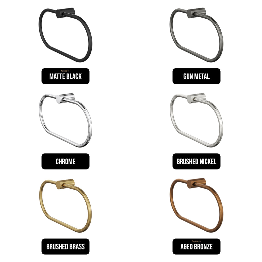 LINSOL DOTTI TOWEL RING 260MM AGED BRONZE