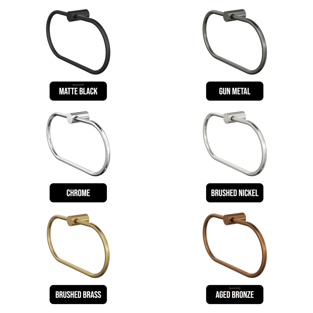 LINSOL DOTTI TOWEL RING 260MM AGED BRONZE