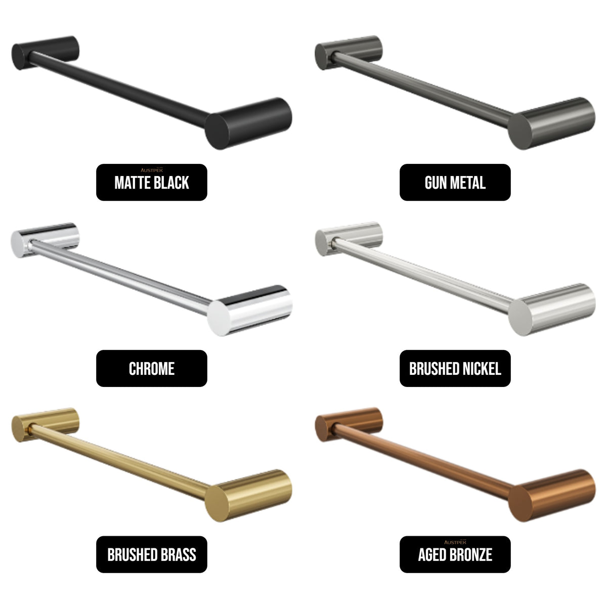LINSOL DOTTI HAND TOWEL RAIL 300MM CHROME