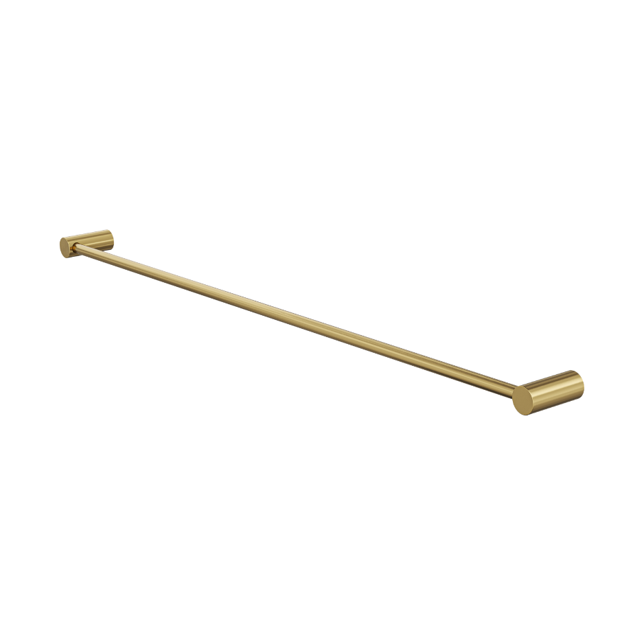 Linsol Dotti Single Towel Rail 800mm Brushed Brass