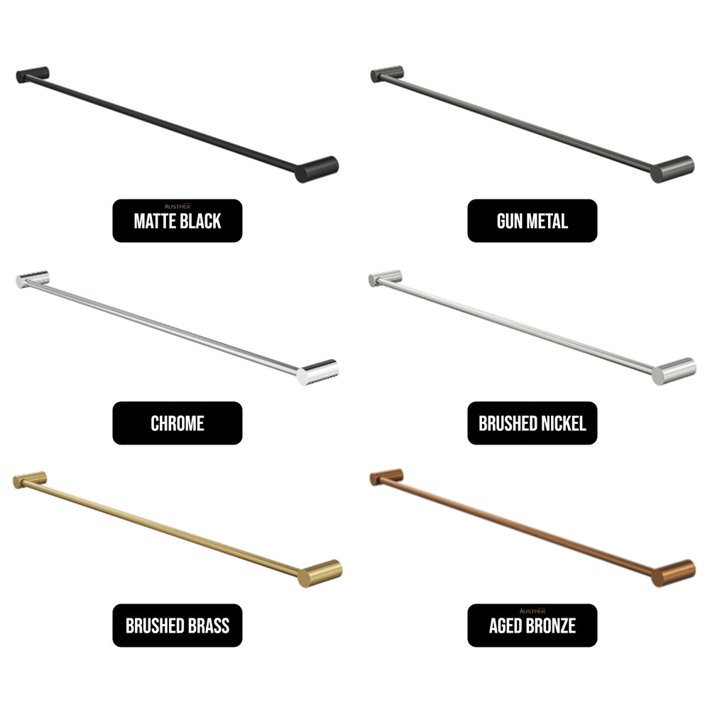 LINSOL DOTTI SINGLE TOWEL RAIL 800MM AGED BRONZE