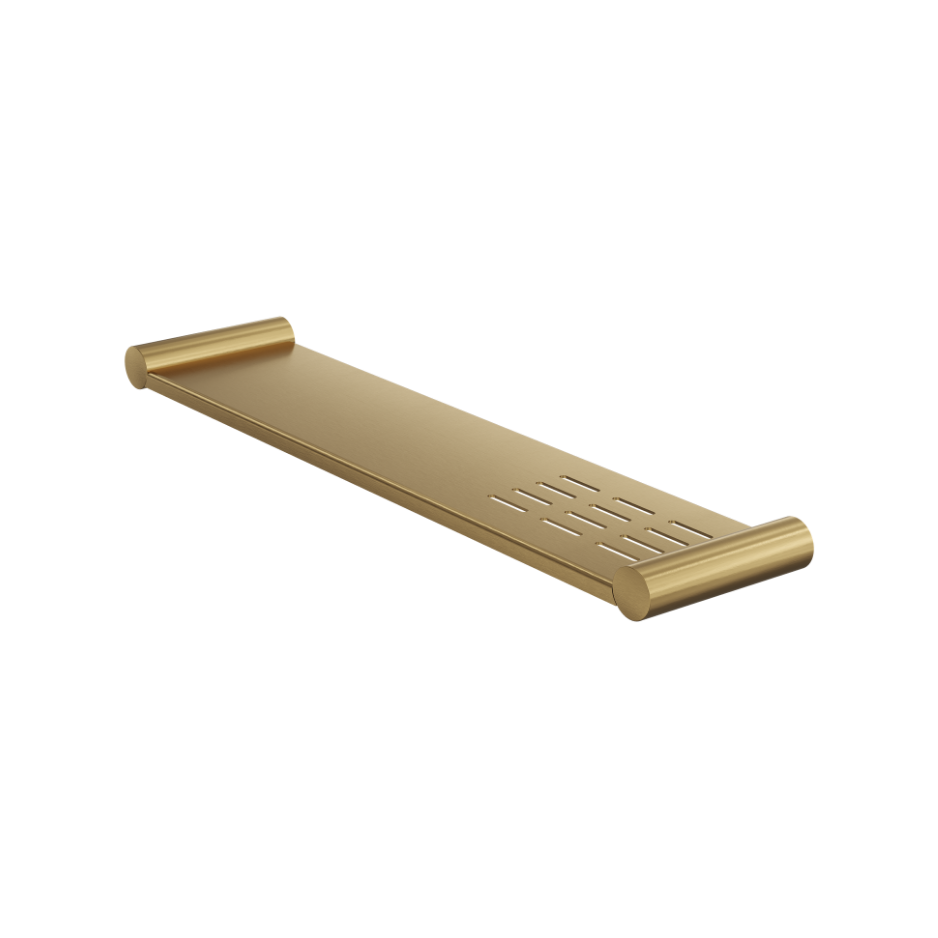 Linsol Dotti Metal Shelf with Soap Dish 450mm Brushed Brass
