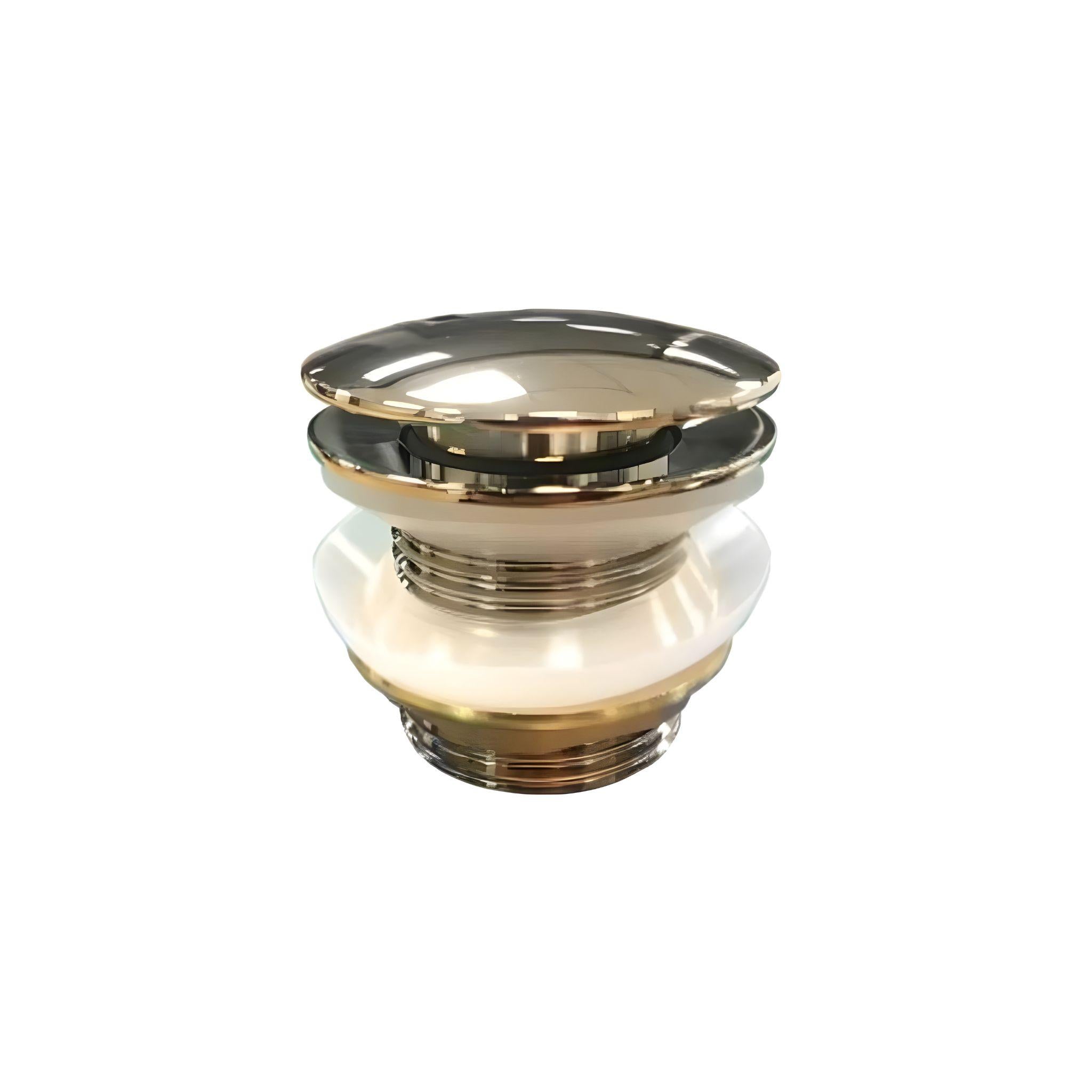 POSEIDON BRASS POP-UP BATHTUB WASTE NON-OVERFLOW 40MM BRUSHED GOLD