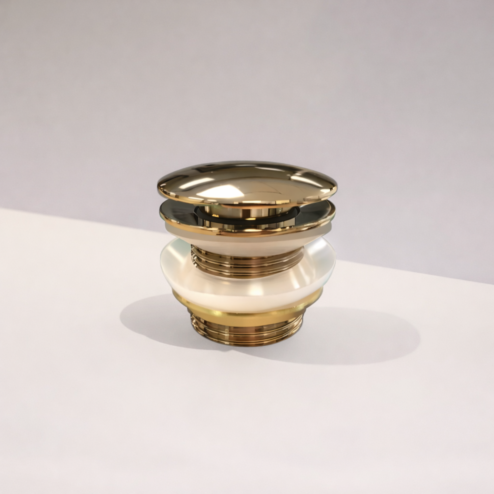 POSEIDON BRASS POP-UP BATHTUB WASTE NON-OVERFLOW 40MM BRUSHED GOLD