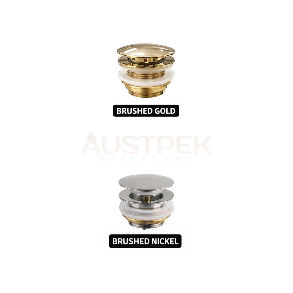 POSEIDON BRASS POP-UP BATHTUB WASTE NON-OVERFLOW 40MM BRUSHED GOLD