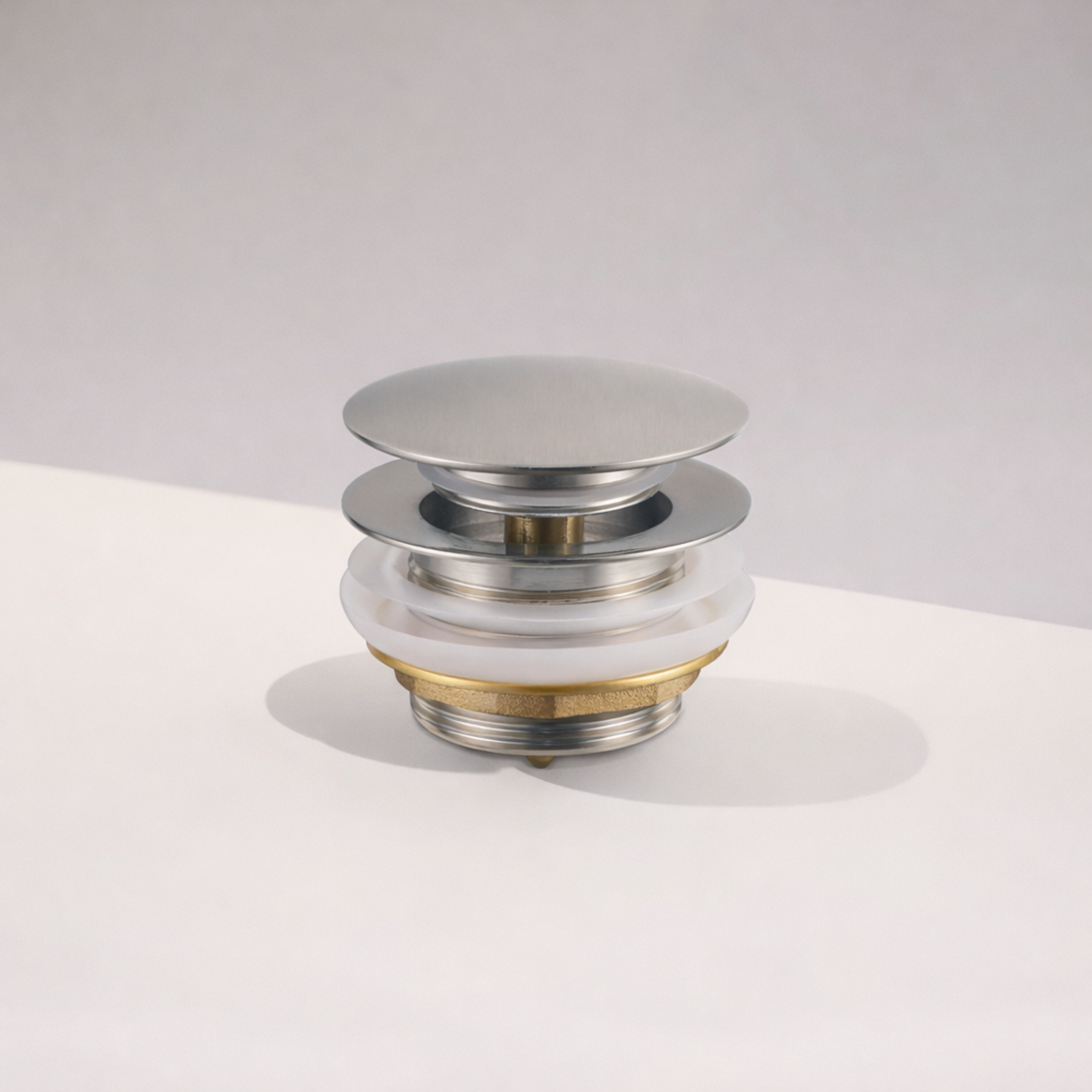 POSEIDON BRASS POP-UP BATHTUB WASTE NON-OVERFLOW 40MM BRUSHED NICKEL