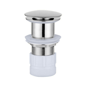 POSEIDON BRASS MUSHROOM TOP POP-UP BASIN WASTE NON-OVERFLOW CHROME