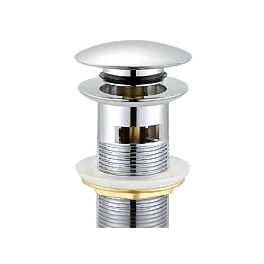 POSEIDON BRASS MUSHROOM TOP POP-UP BASIN WASTE OVERFLOW CHROME